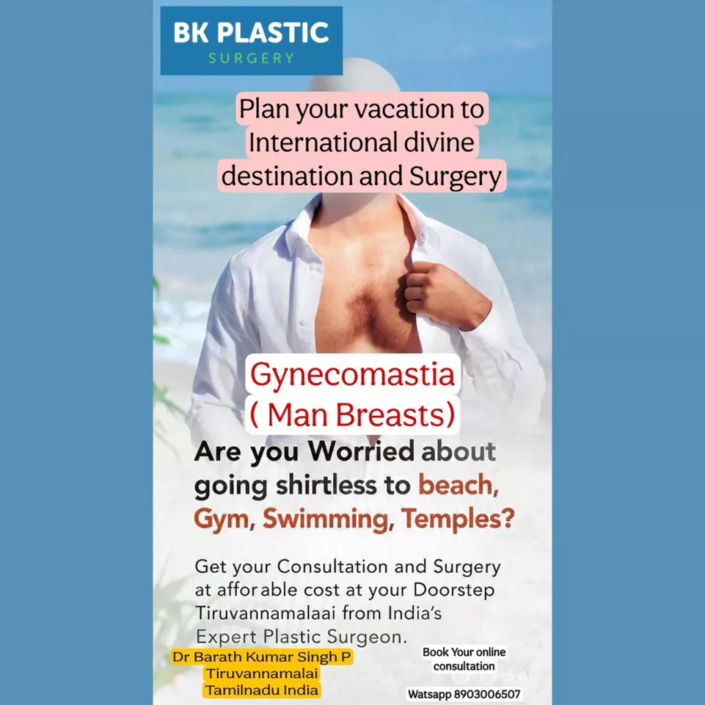 Gynecomastia man breast